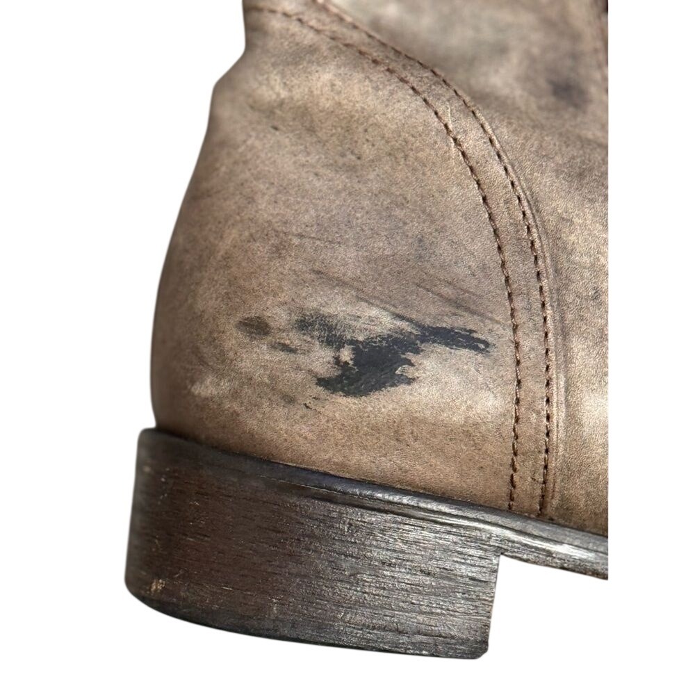 ALBERTO FERMANI Knee-High Boots Buckled Moto Sz. 38.5‎ EU 8 US Taupe Brown ITALY - Picture 13 of 15